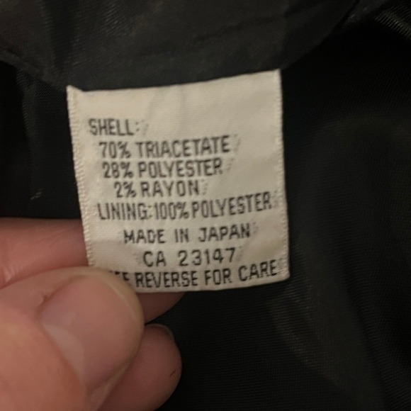 Talbots Womens Black White Micro PolkaDot 3 Button Blazer Jacket Size 14 Vintage - Picture 8 of 9